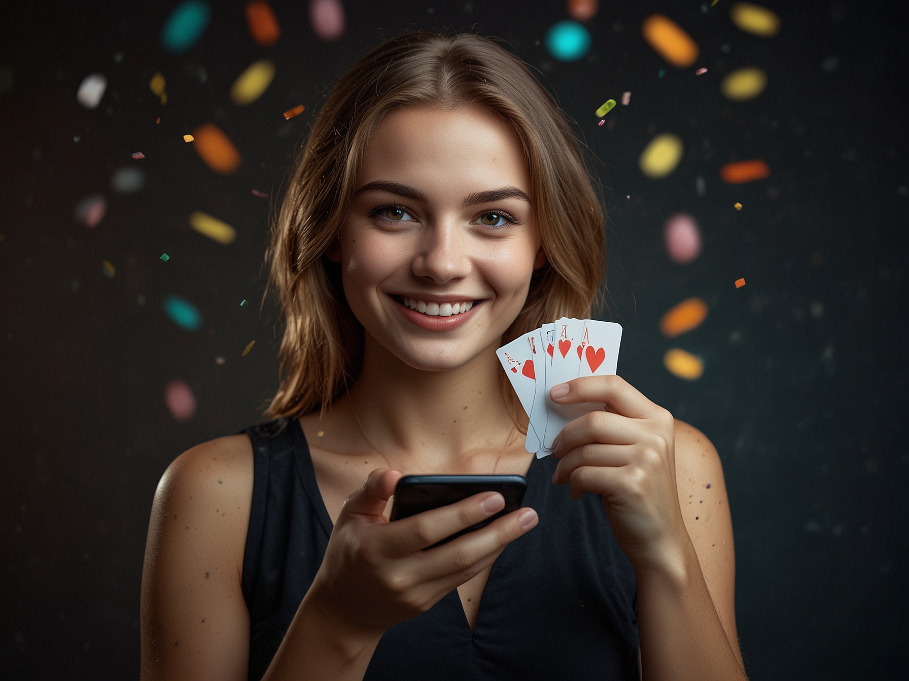 Glücklicher Gewinner mit Bonus